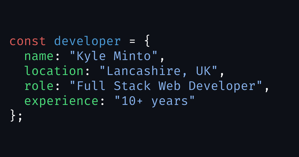 Kyle Minto - Full Stack Developer